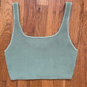 Aritzia Babaton sculpt square neck cropped top